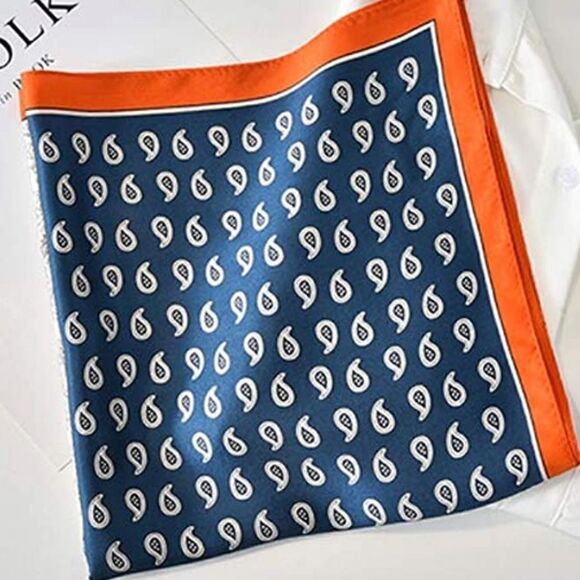 Paisley Pattern Mulberry Silk Neck Scarf - Picture 4 of 5